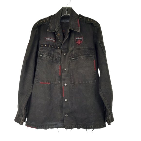 Affliction Other - Affliction distressed washed out button down jacket size Medium